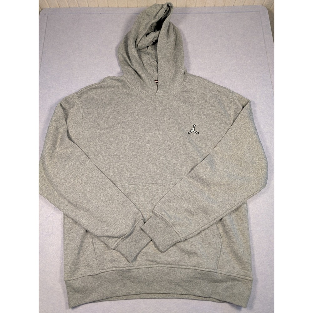 Jordan Hoodie Mens‎ Medium Gray Brooklyn Fleece Jumpman Logo DQ7466-091 NWT
